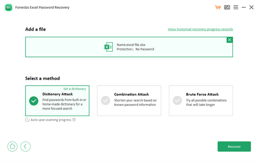 select dictionary attack