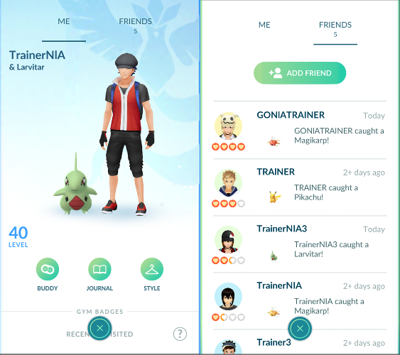 add friend in pokemon go