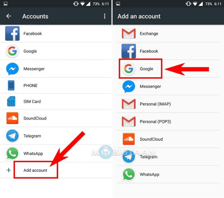 add google account