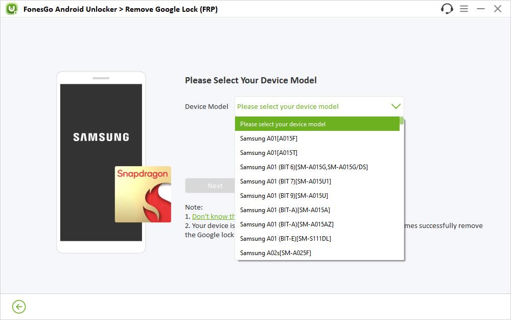 select device model