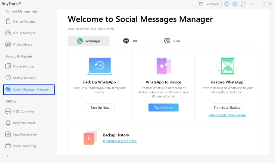access social messages manager