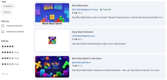 block blast chrome extension