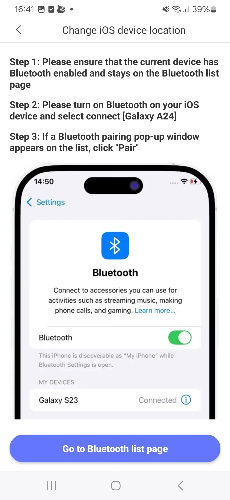 bluetooth setting fonesgo