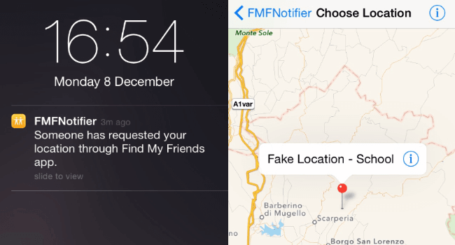 change location fmfnotifier