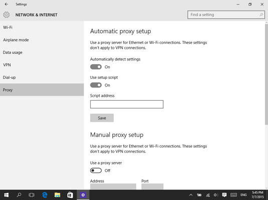 change proxy servers