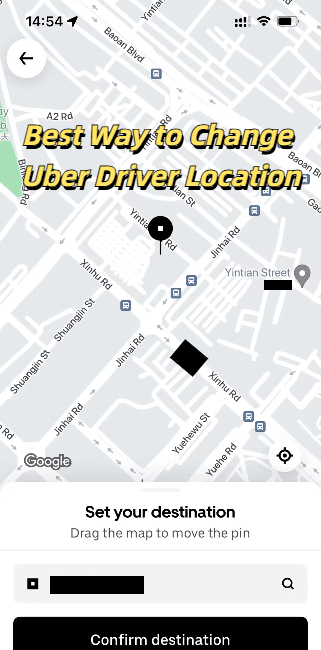 change uber driver location