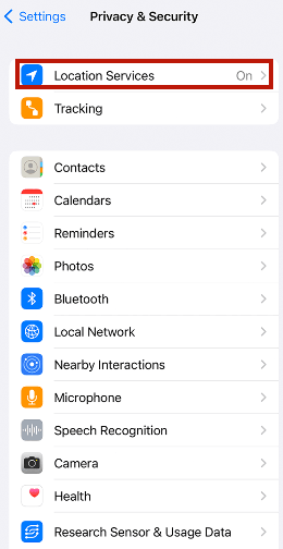 check location services