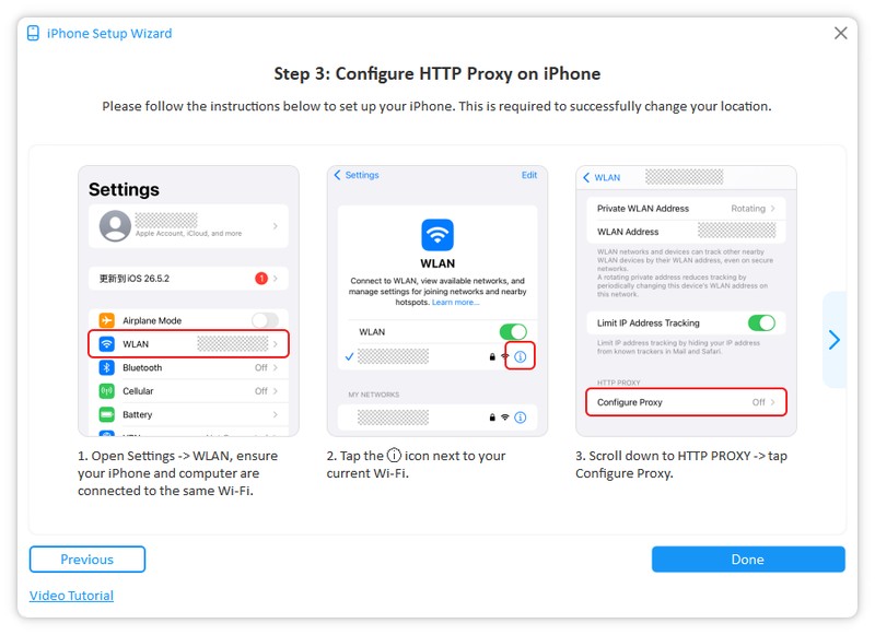 configure http proxy on iphone fonesgo