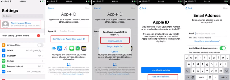 create a second apple id account