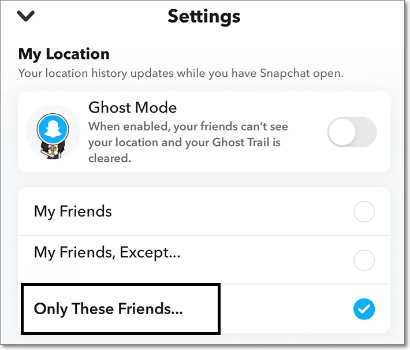 customize location privacy settings