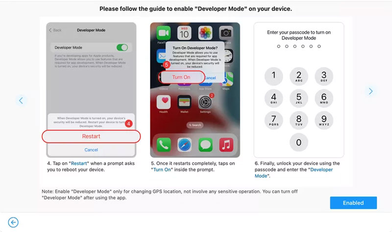 enable developer mode fonesgo success