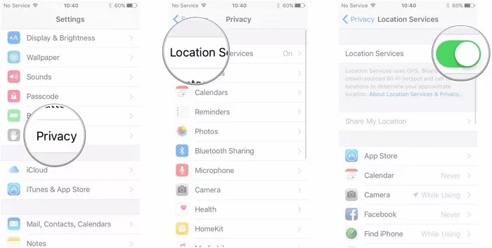 check device location