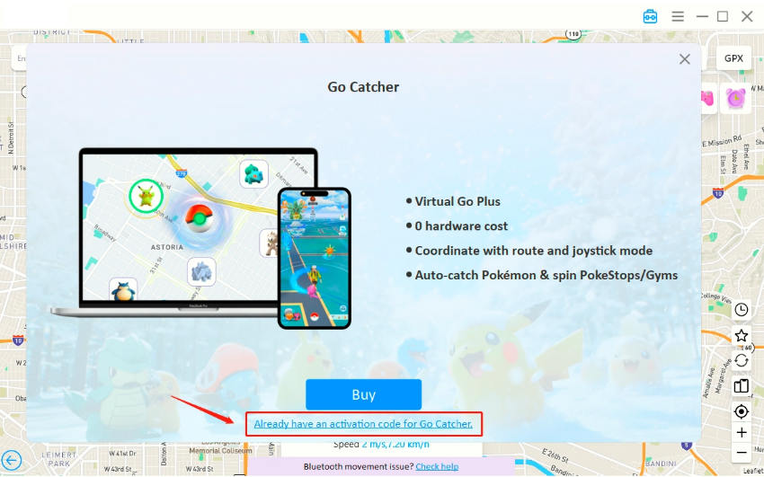enter activation code for go catcher