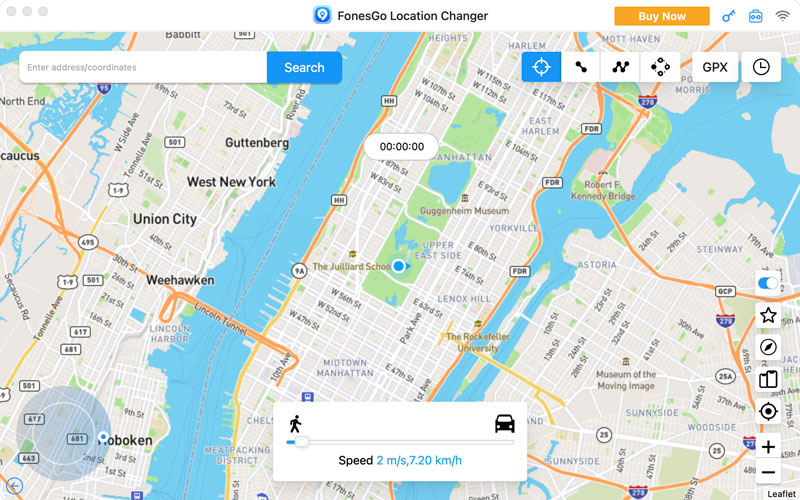 enter location changer map mac