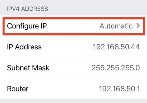 enter manual ip