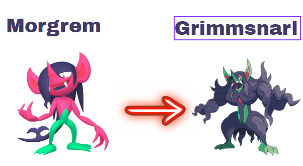 Evolve Morgrem into Grimmsnarl