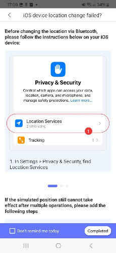 find location setting