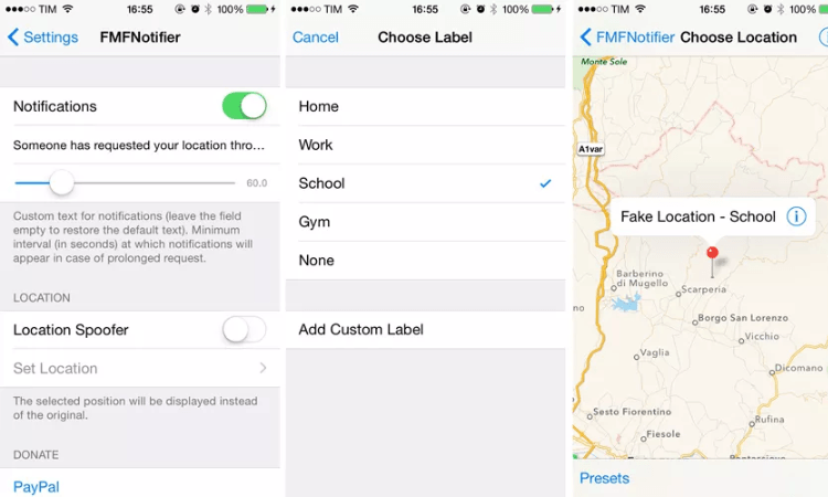 fmfnotifier location change