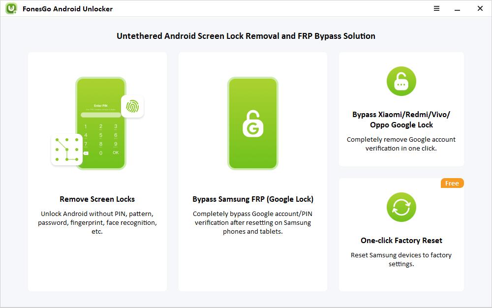 Windows 10 FonesGo Android Unlocker full