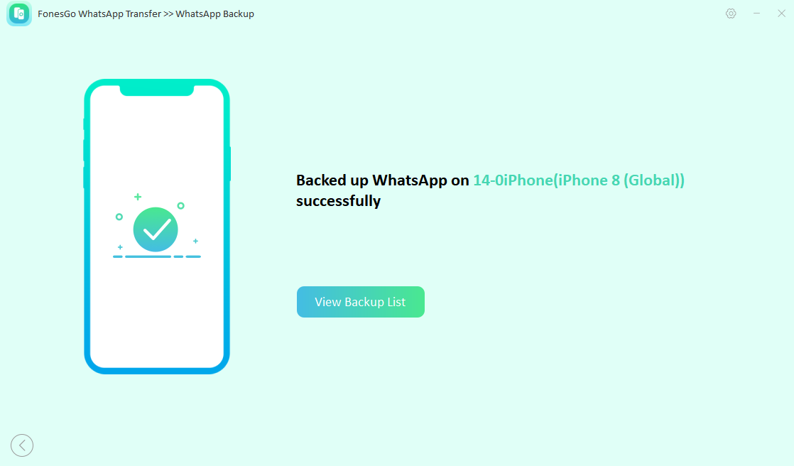 fonesgo whatsapp transfer-backup iOS