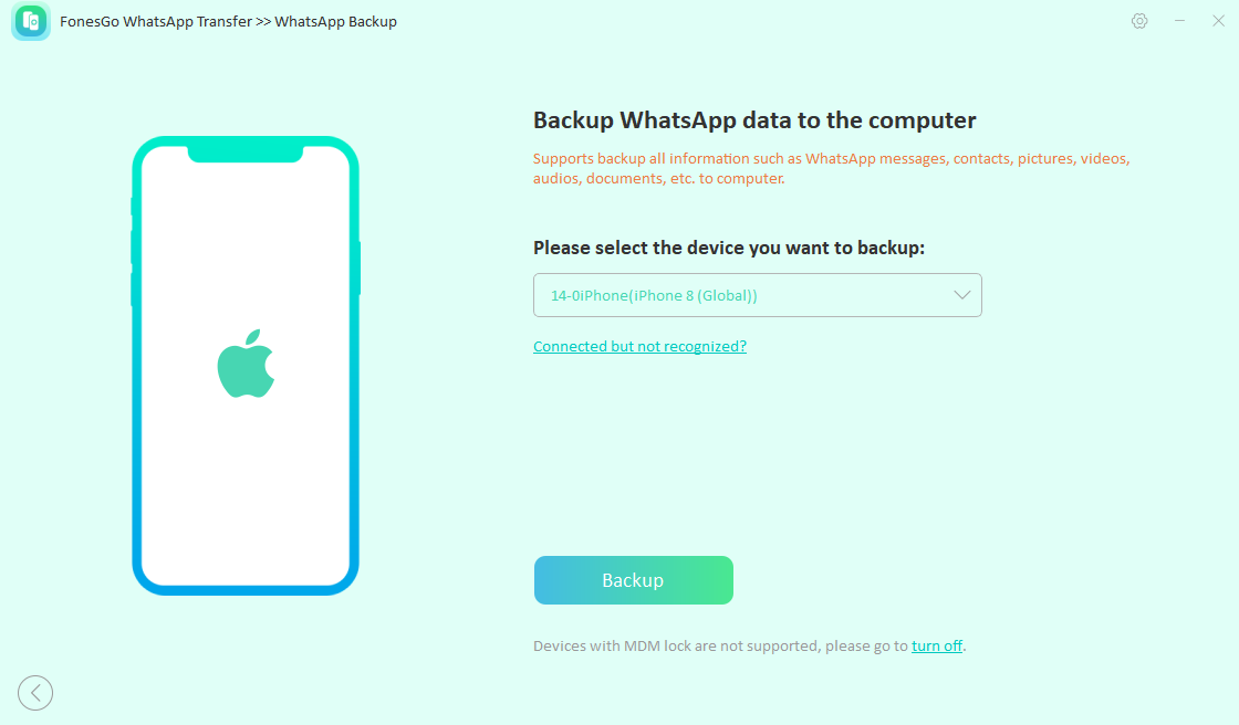 fonesgo backup to PC
