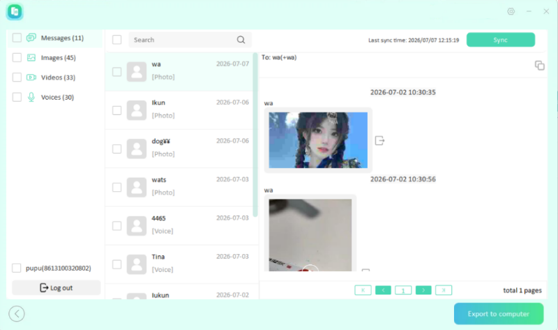 fonesgo whatsapp transfer check view once messages