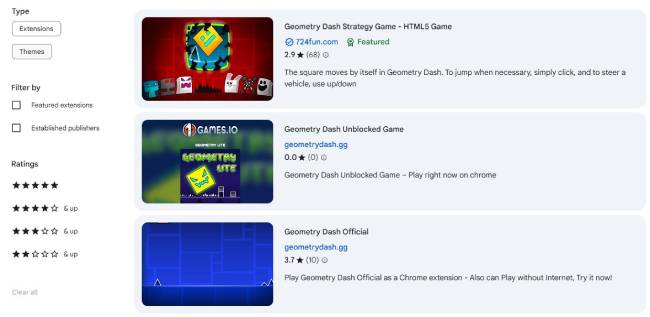 geometry dash chrome extension