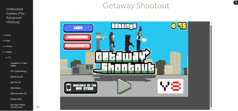 getaway shootout unblocked google sites