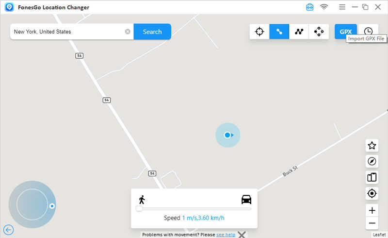 import gpx fonesgo location changer