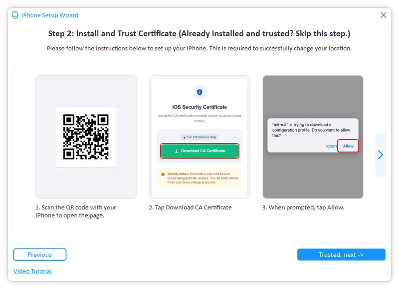 install certificate fonesgo