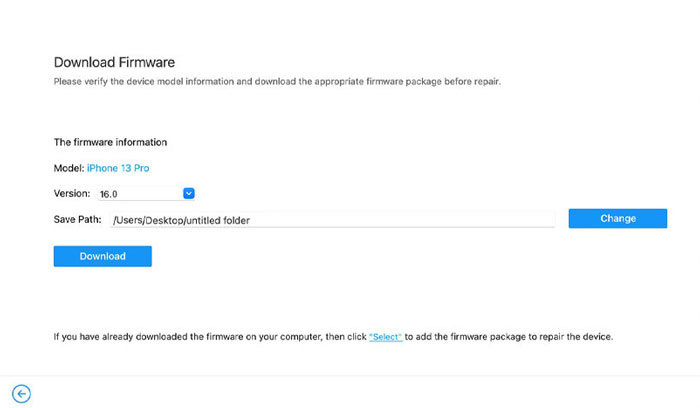 ios system repair advanced mode prepare to download firmware