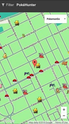 pokehunter pokemon go map