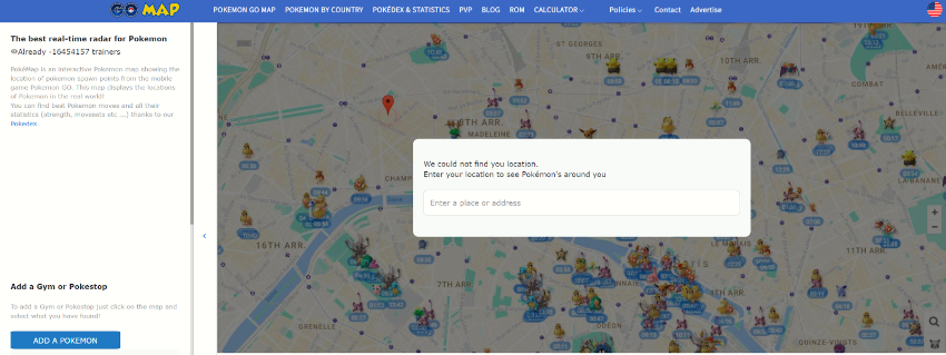 Pokemap Pokemon Go