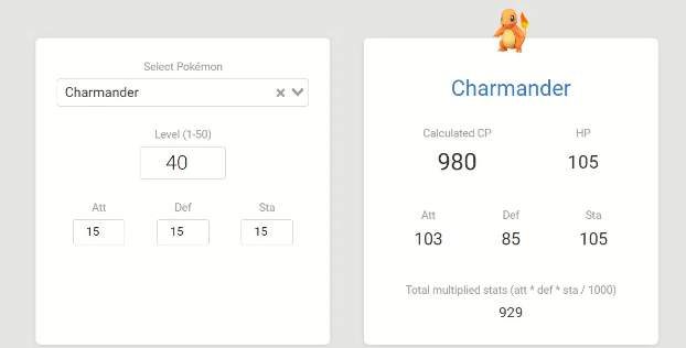 pokemon go cp calculator tool
