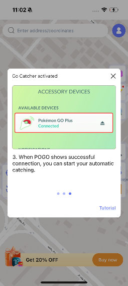 pokemon go plus connected