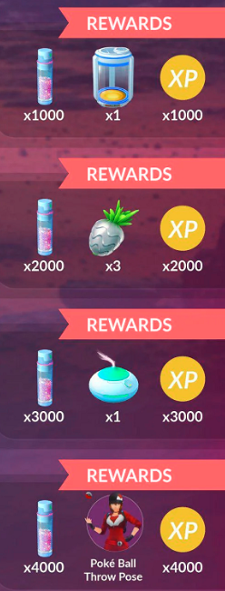 pokemon go rewards