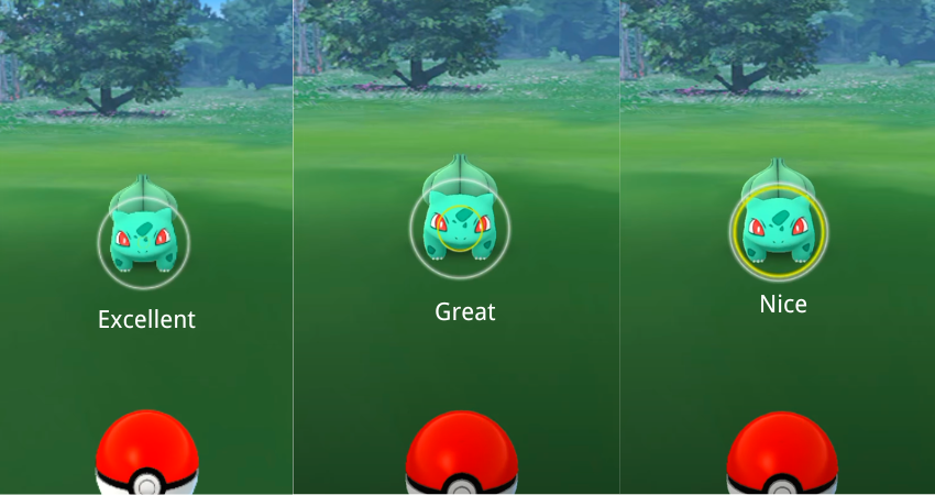 Pokémon GO throw types