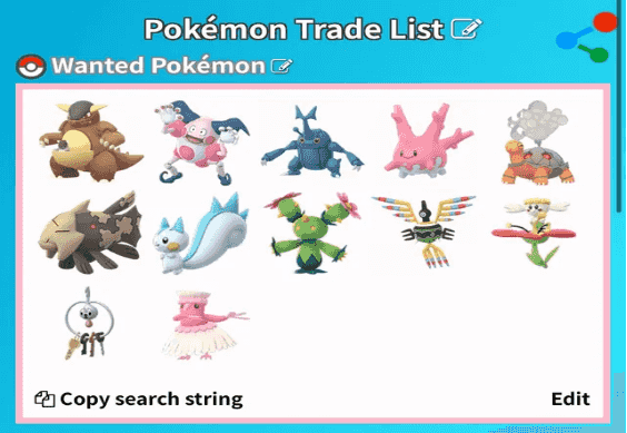 pokemon trade list