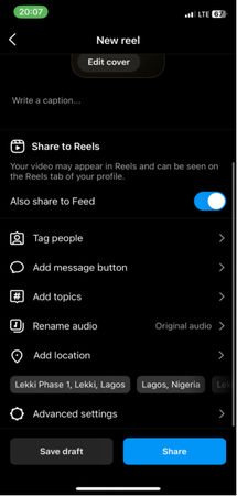 Press Add Location Setting