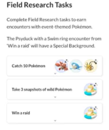 Research Tasks Pokemon