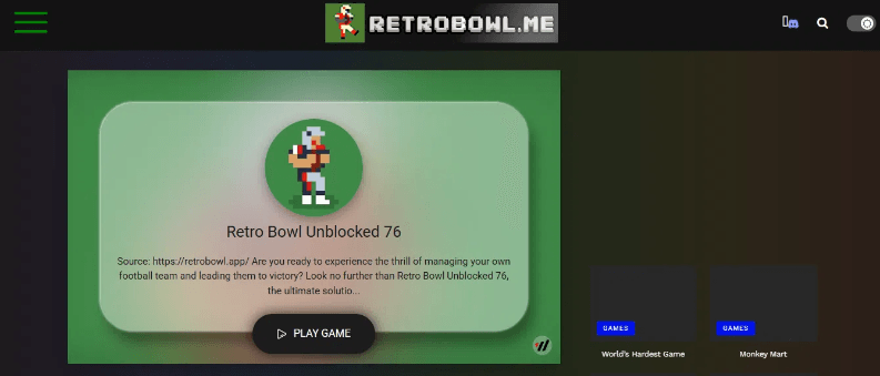 retro bowl unblocked 76