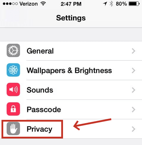 safari location settings