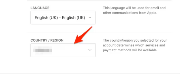 Select Country or Region