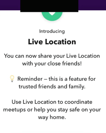 select location sharing