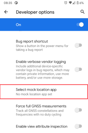 select mock location gpsharp