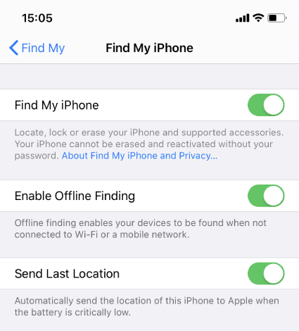 select send last location