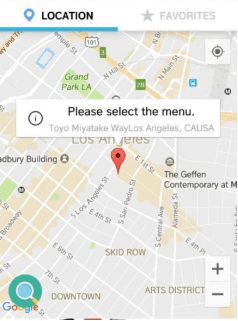 select the menu