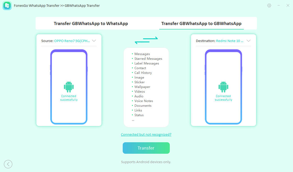 select transfer gbwhatsapp to gbwhatsapp