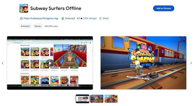subway surfers browser extension