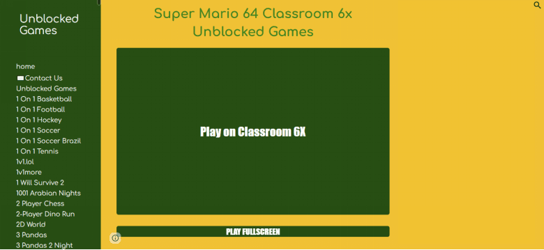 super mario 64 classroom 6x